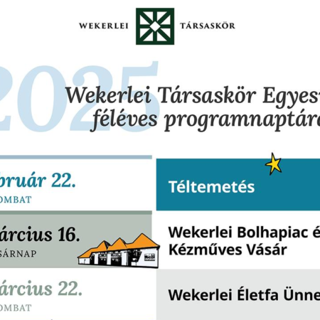 Megjelent az eseménynaptárunk 2025. első félévére